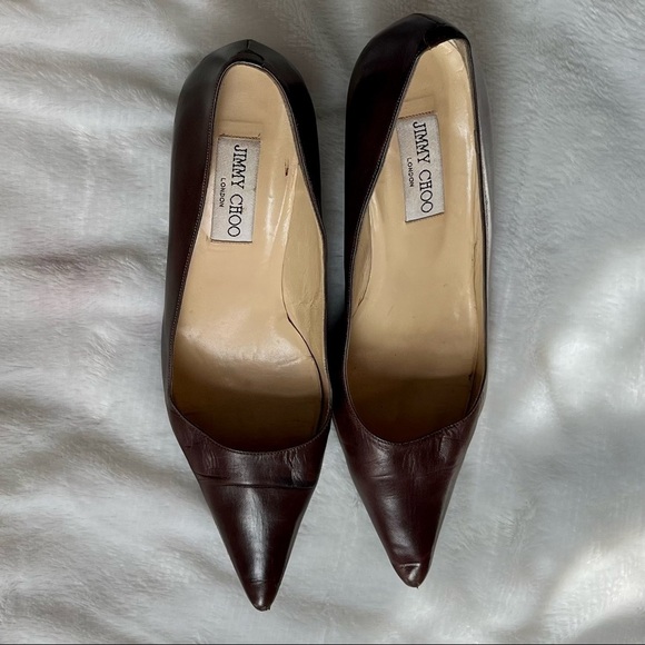 Vintage Jimmy Choo Brown Pumps Size 39 - Picture 8 of 11